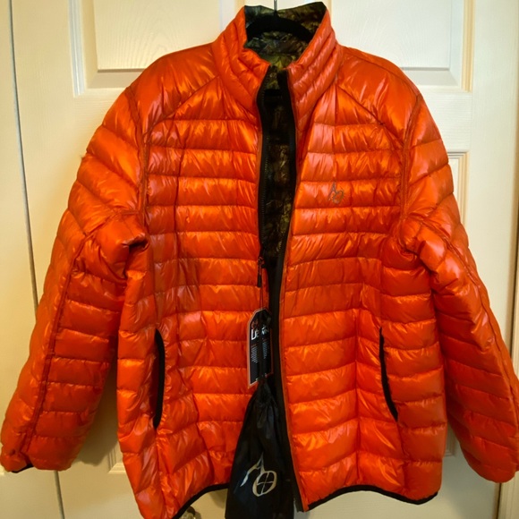 The American Outdoorsman Duck Down Reversible Jacket with Pouch - Picture 3 of 7